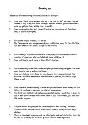 English Worksheet: generation gap