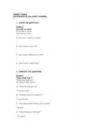 English Worksheet: PRESENT SIMPLE (AFFIRMATIVE, NEGATIVE AND INTERROGATIVE FORM)