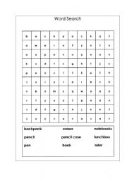 English worksheet: Crosswords about school material