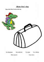 English worksheet: Mister Crocs bag