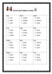 English worksheet: counting 2of4