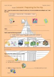 English Worksheet: Preparing for a trip