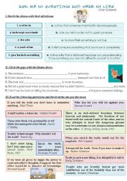 English Worksheet: ASK ME NO QUESTIONS AND HEAR NO LIES.