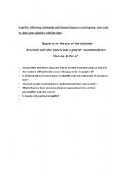 English Worksheet: physical appearance