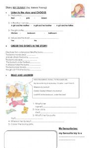 English Worksheet: my bunny