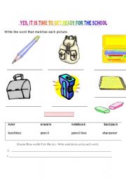 English worksheet: CLASSROOM