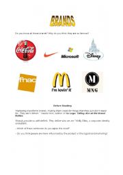 English Worksheet: Brand Strategy