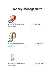 English Worksheet: Money Manageent