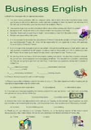 English Worksheet: Business English