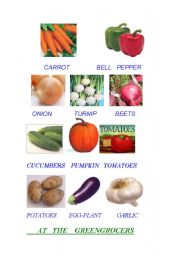 English Worksheet: VEGETABLES