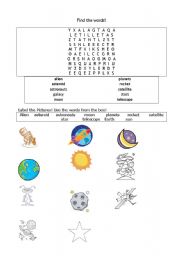 English worksheet: Space! 