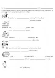 English Worksheet: Present Simple and Personal Pronouns
