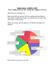 English Worksheet: reading spinner - fluency and plot