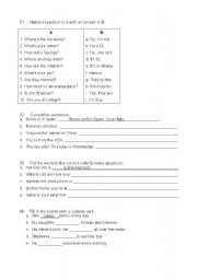 English Worksheet: Grammar Test