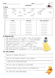 English Worksheet: worksheet