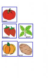 English worksheet: fruits and vegetables 4