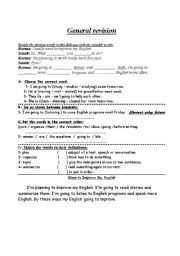 English worksheet: general revision 