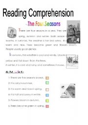 English Worksheet: Reading Comprehention