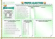 English Worksheet: PROPER ADJECTIVES