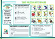 English Worksheet: THE PREDICATE NOUN