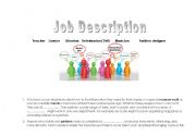 English worksheet: Job description