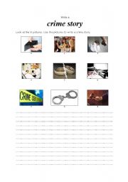 English Worksheet: Crime story