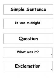 English worksheet: Sentence types 