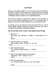 English worksheet: Santiago of Chile