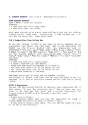 English worksheet: Present perfect