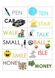 English worksheet: MEMORY GAME - Flash cards - Part 3