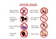 English Worksheet: SCHOOL RULES