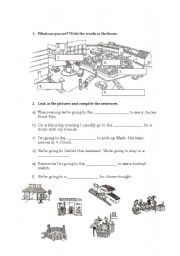 English Worksheet: Town vocabulary activities