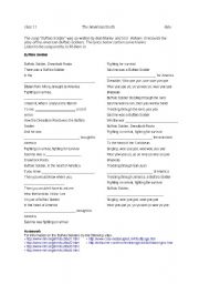 English Worksheet: Song Buffalo Soldier