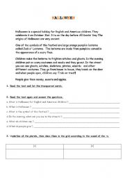 English worksheet: Halloween