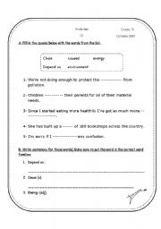 English worksheet: Food chain