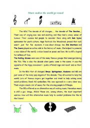 Music worksheets