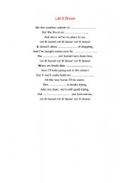 English Worksheet: christmas song