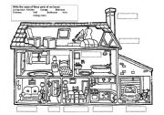 English Worksheet: My house