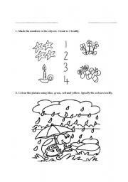 English Worksheet: colours