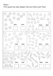 English Worksheet: Guess and Count