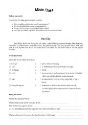 English worksheet: Movie Class - Mad City