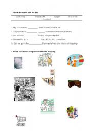 English worksheet: Shopping and connected services