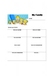 English worksheet: My Family
