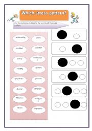 English Worksheet: Stress patterns