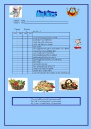 English Worksheet: EATING HABITS