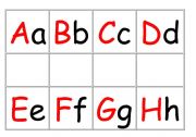 English worksheet: ABC srripes- size editable.