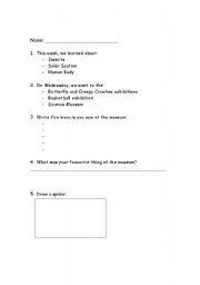 English Worksheet: Insect test