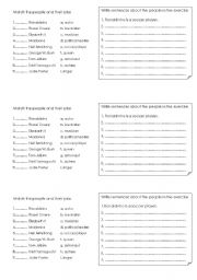 English Worksheet: Articles and Jobs