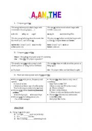 English Worksheet: A,AN,THE