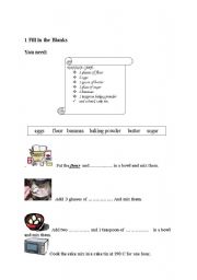 English Worksheet: food
